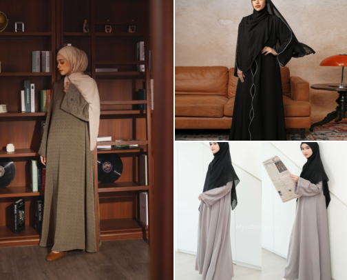 Minimalist Muslimah Abaya cover photo collage
