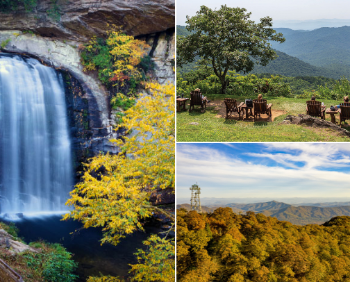 Must sees in Pisgah National Forest cover photo collage