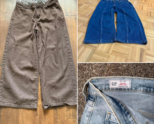 second-hand jeanz (large & above) cover photo collage