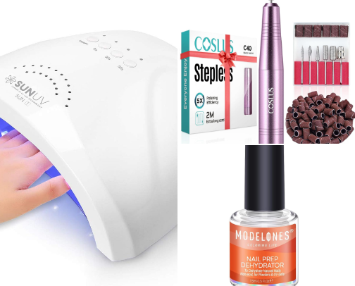At home gel nails cover photo collage