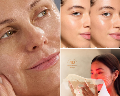 Skin care cover photo collage