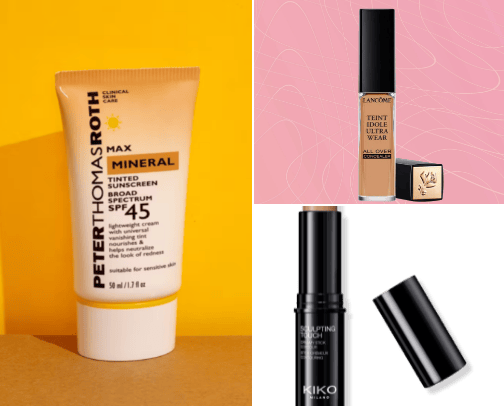 My go-to summer makeup routine (rosacea skin edition) cover photo collage