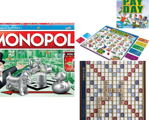 Fun family night games cover photo collage