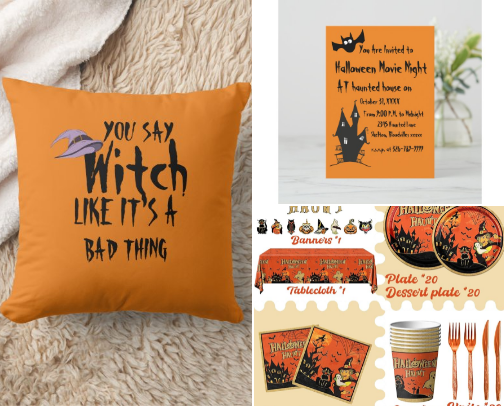 Fright Night in Style -The Haunted Movie Party Collection" cover photo collage
