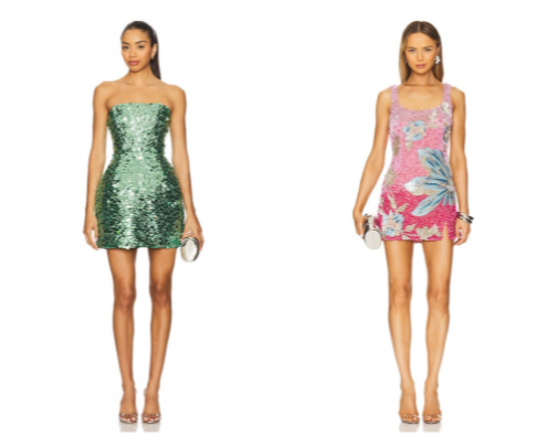 Sparkly & Shimmery Mini Dresses cover photo collage