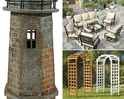 Lawn and garden cover photo collage
