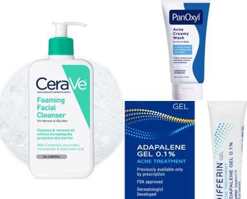 Acne Skin Care Routine — Products That Actually Make Sense❤️🩵 cover photo collage