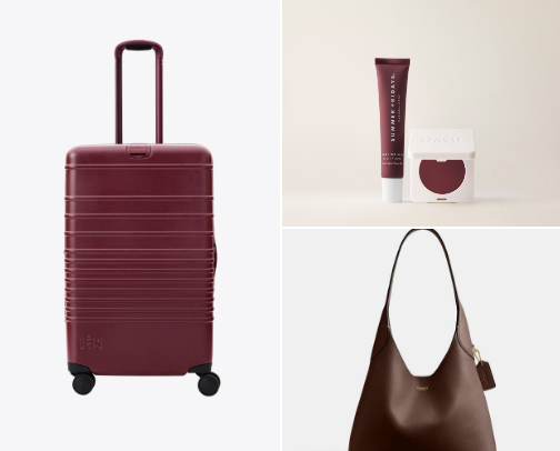 The color of the season - Burgundy cover photo collage