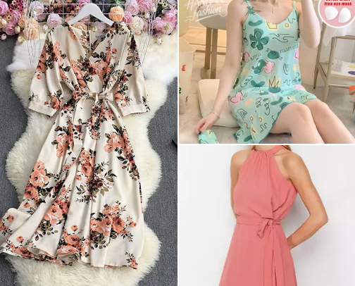 Women's clothing section cover photo collage