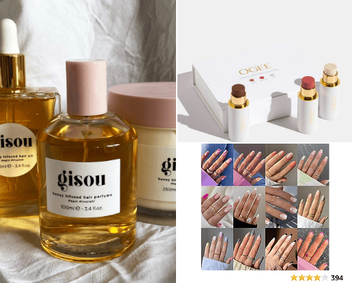 Beauty,Skincare, Haircare & Makeup cover photo collage