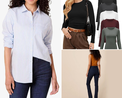 Amazon Wardrobe staples cover photo collage