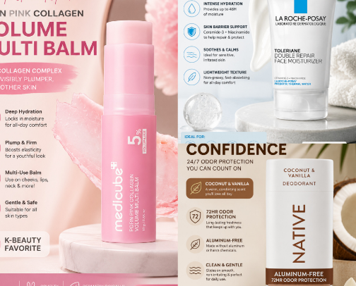 ✨ Beauty , Skincare & haircare Must-Haves cover photo collage