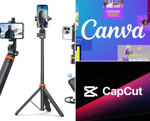 Affordable Content Creator starter kit: everything you need to start making content today cover photo collage
