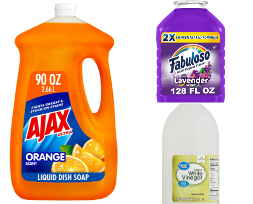 Cleaning & household items on a budget cover photo collage