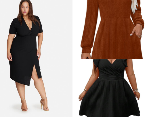 Plus sizes clothes cover photo collage