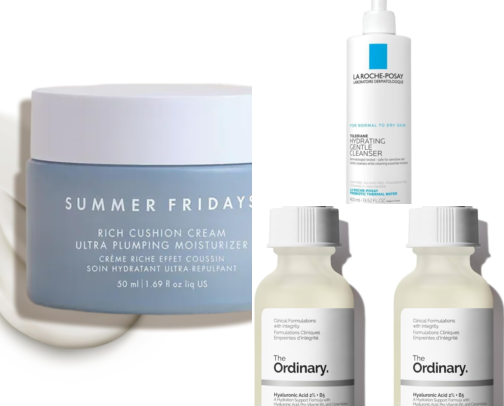 Aesthetic Skincare Essentials for a Glass-Skin Glow cover photo collage