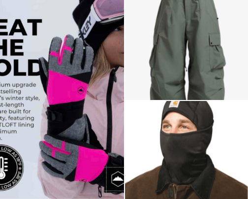 Who’s ready for the snow!? Snowboarding/Ski Gear recommendations cover photo collage