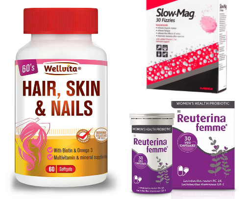 My go to “health is wealth” supplements cover photo collage