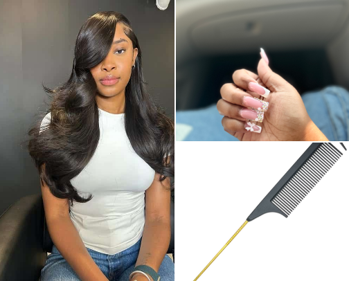 Hair cover photo collage
