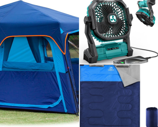 From Camp to Glamp- Camping Essentials without the Glamping prices cover photo collage