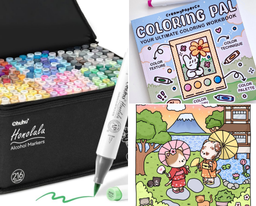 The Must-Have Coloring Kit cover photo collage