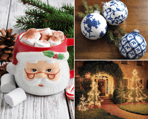 New Year and Christmas decorations cover photo collage