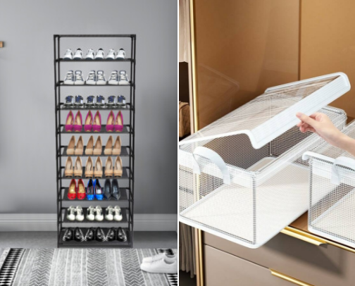 Decluttering benefits and strategies plus practical storage products cover photo collage