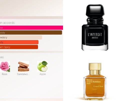 Winter perfume collection cover photo collage