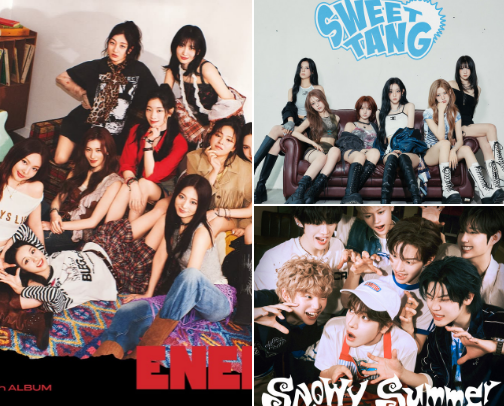 my favourite kpop songs of 2025 so far cover photo collage