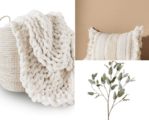 Modern Boho Themed Living Room cover photo collage