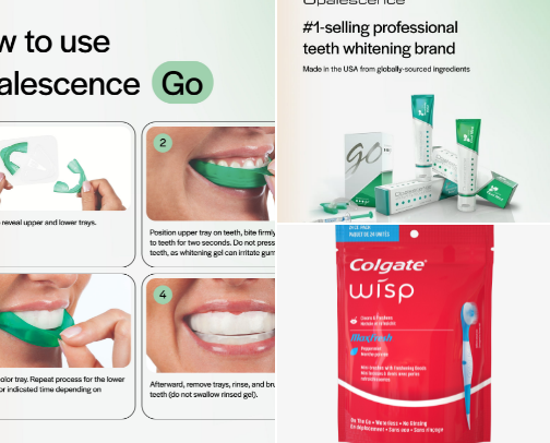 Dental products from a dentist pov cover photo collage