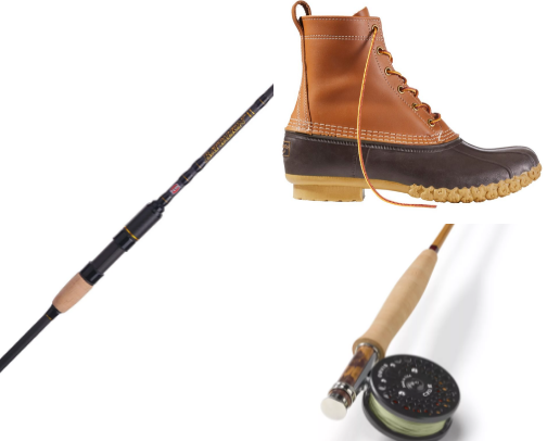 Fishing gear cover photo collage