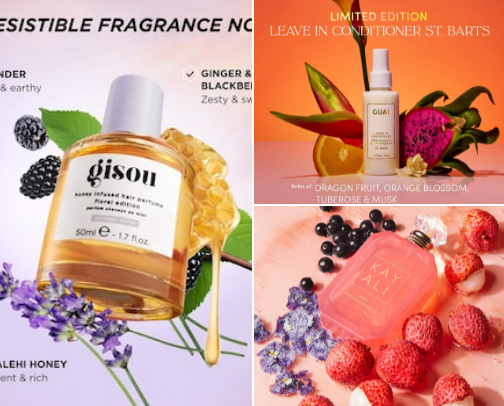 My favorite scents for each or every season cover photo collage