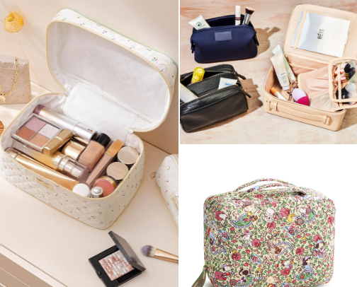 One of my daily beauty makeup tools and makeup storage bags cover photo collage
