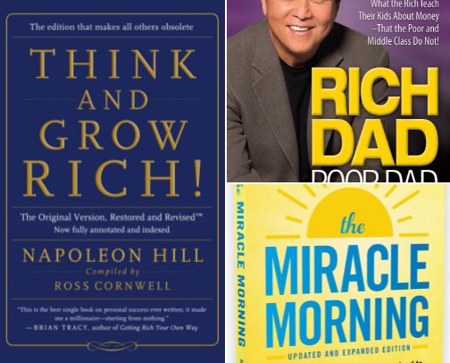 The Ultimate Book List for Personal Growth and Wealth cover photo collage