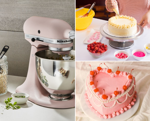 Girly baking 🍓 cover photo collage