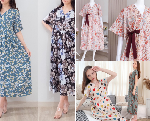 women's clothing at home cover photo collage