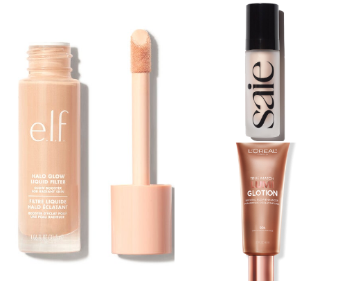 go-to glowy makeup products cover photo collage