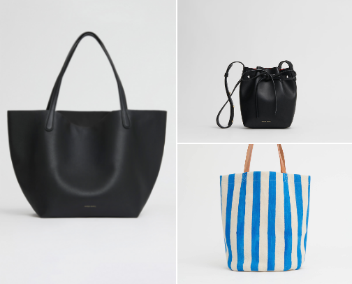 The Mansur Gavriel Tote is the ultimate everyday bag — spacious, minimal, and chic. Now part of the End of Summer Sale! cover photo collage