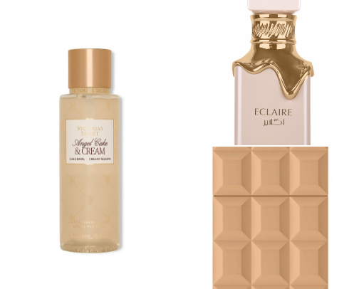 Caramel perfumes cover photo collage