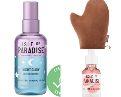 Self tanning cover photo collage