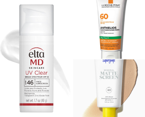 sunscreen for acne prone and sensitive skin cover photo collage