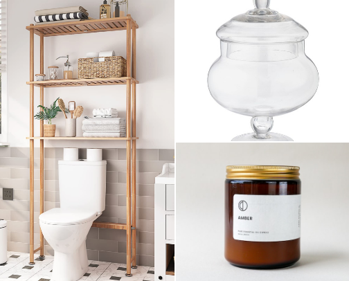 Spa-Like Aesthetic Bathroom Finds | Amazon Home cover photo collage