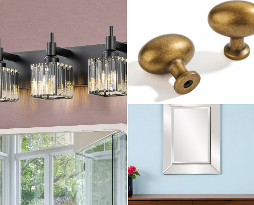 Chic Bathroom Accessories: Fancy for Less cover photo collage