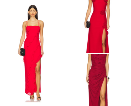 Red & Burgundy — The PERFECT Wedding Guest Dresses You'll Want to Rewear cover photo collage