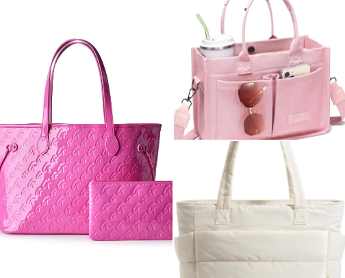 Affordable Girly Tote Bags cover photo collage