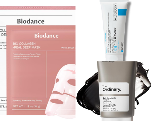 acne safe masks cover photo collage