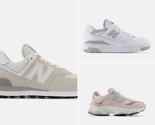 trending New Balance sneakers cover photo collage
