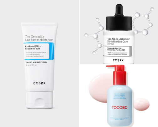 Korean skincare favorites that will have you glowing and make people ask for your routine!✨️ cover photo collage