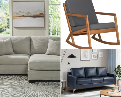 budget friendly furniture finds cover photo collage